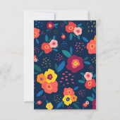 カスタムフローライラストレーションサンキューカード（青） サンキューカード (裏面)