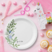 カスタムフローラウェディングシャワープレート ペーパープレート (パーティー)