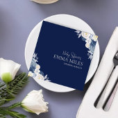 カスタムフローラエレガントピンクベビーシャワー スタンダードカクテルナプキン