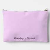 カスタムフローラエレガント紫グレーレッド アクセサリーポーチ (裏面)
