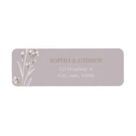 カスタムフローラエレガント薄紫素朴結婚薬 ラベル
