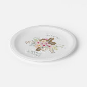 カスタムフローラクロス ペーパープレート (アングル)