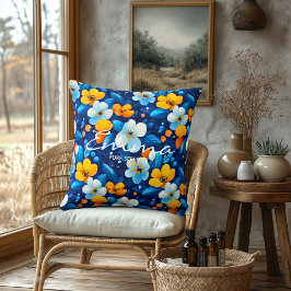 カスタムフローラスパ名パーソナライズされた枕 クッション