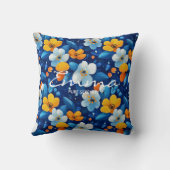 カスタムフローラスパ名パーソナライズされた枕 クッション (裏面)