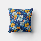 カスタムフローラスパ名パーソナライズされた枕 クッション (正面)