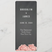 カスタムフローラチョーク結婚ボードのメニュー メニュー (裏面)