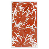 カスタムフローラデザインの錆の色抱き枕 スモールペーパーバッグ (裏面)