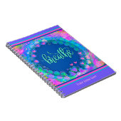 カスタムフローラハートおもしろい呼吸カラフル ノートブック (右側)