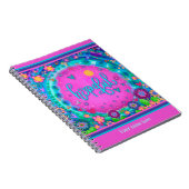 カスタムフローラハート希望おもしろいカラフル ノートブック (右側)