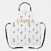 カスタムフローラパターン（の模様が）あるエプロン エプロン (正面)