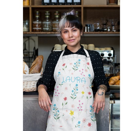 カスタムフローラパターン(の模様が)あるエプロン エプロン