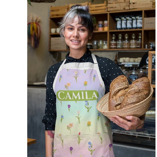 カスタムフローラパターン(の模様が)あるエプロン エプロン