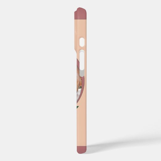 カスタムフローラピンクパーソナライズされた色 Case-Mate iPhoneケース (裏面 / 左)