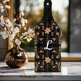 カスタムフローラピンクフォークアートチャキュテリー カッティングボード