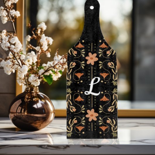 カスタムフローラピンクフォークアートチャキュテリー カッティングボード