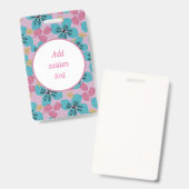 カスタムフローラピンク名の母 バッジ (表裏)