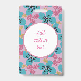 カスタムフローラピンク名の母 バッジ