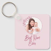 カスタムフローラフォトコラージュ母の日 キーホルダー (正面)