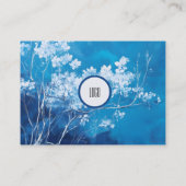 カスタムフローラブルー標準、3.5インチ×2.0インチビジネス 名刺 (裏面)