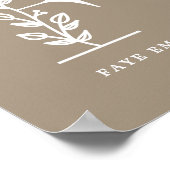 カスタムフローラモノグラム文字F名子供部屋 ポスター (角)