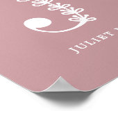 カスタムフローラモノグラム文字J名前子供部屋 ポスター (角)