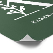 カスタムフローラモノグラム文字K名子供部屋 ポスター (角)