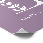 カスタムフローラモノグラム文字L名子供部屋 ポスター (角)