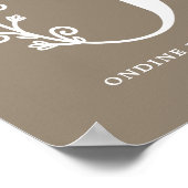 カスタムフローラモノグラム文字O名前子供部屋 ポスター (角)