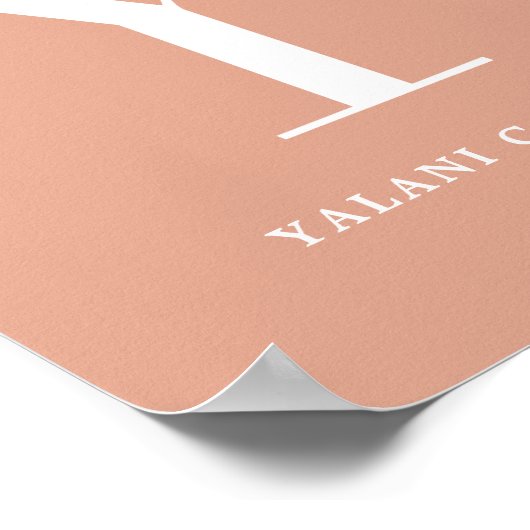 カスタムフローラモノグラム文字Y名子供部屋 ポスター (角)