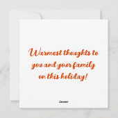 カスタムフローラリースとハッピーイースターの挨拶 シーズンカード (裏面)