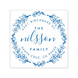 カスタムフローラリースファミリ名差出人住所 セルフインキングスタンプ