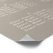 カスタムフローラリース – アルファベット順の座席表 ポスター (角)