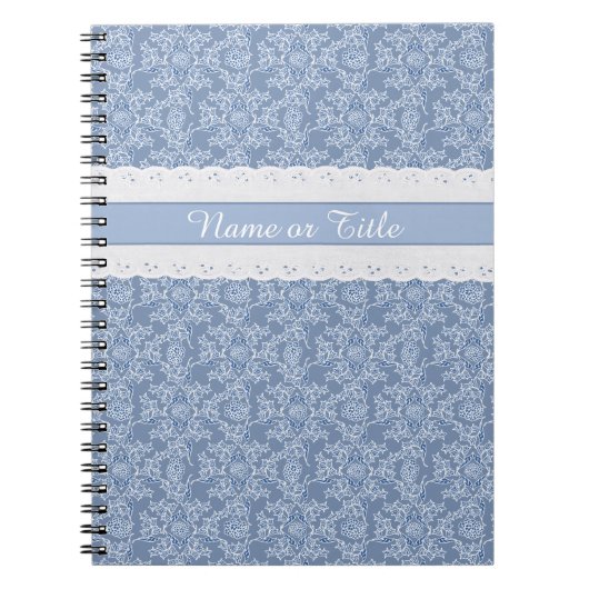 カスタムフローラレースフェイクスパイラルノート ノートブック (正面)