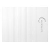 カスタムフローラロゴ付きメモ帳カレッジルールド ノートパッド (正面)