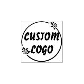カスタムフローラロゴ ラバースタンプ (インプリント)