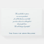 カスタムフローラーフォールザウッズ悔やみや弔慰ありがとう ゲストブック (裏面)