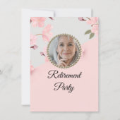 カスタムフローラ写真リタイアパーティー 招待状 (裏面)