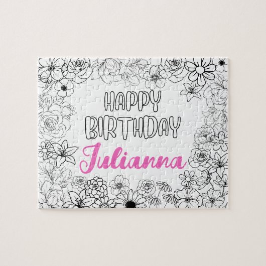 カスタムフローラ名パズル ジグソーパズル (横)