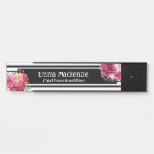 カスタムフローラ名モダンプレートOfficeドアの看板 サインプレート (正面)