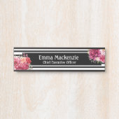 カスタムフローラ名モダンプレートOfficeドアの看板 サインプレート (正面)