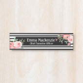 カスタムフローラ名モダンプレートOfficeドアの看板 サインプレート (正面)