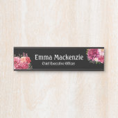 カスタムフローラ名モダンプレートOfficeドアの看板 サインプレート (正面)