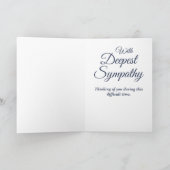 カスタムフローラ悔やみや弔慰挨拶 カード (内部)