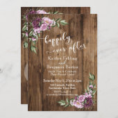 カスタムフローラ披露宴後の幸せ素朴な 招待状 (正面/裏面)