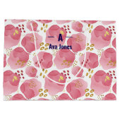 カスタムフローラ抱き枕 – ウォータパーソナライズされたコ ラージペーパーバッグ (裏面)