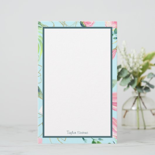 カスタムフローラ文房具 便箋 (スタンド正面)