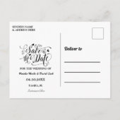 カスタムフローラ日付の保存 案内ポストカード (裏面)