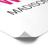 カスタムフローラ歓迎ブライダルシャワー標識 ポスター (角)