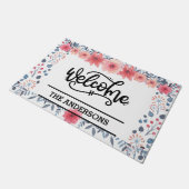 カスタムフローラ歓迎 ドアマット (アングル)