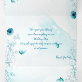 カスタムフローラ水彩結婚式招待状 三つ折りカード (内部中)